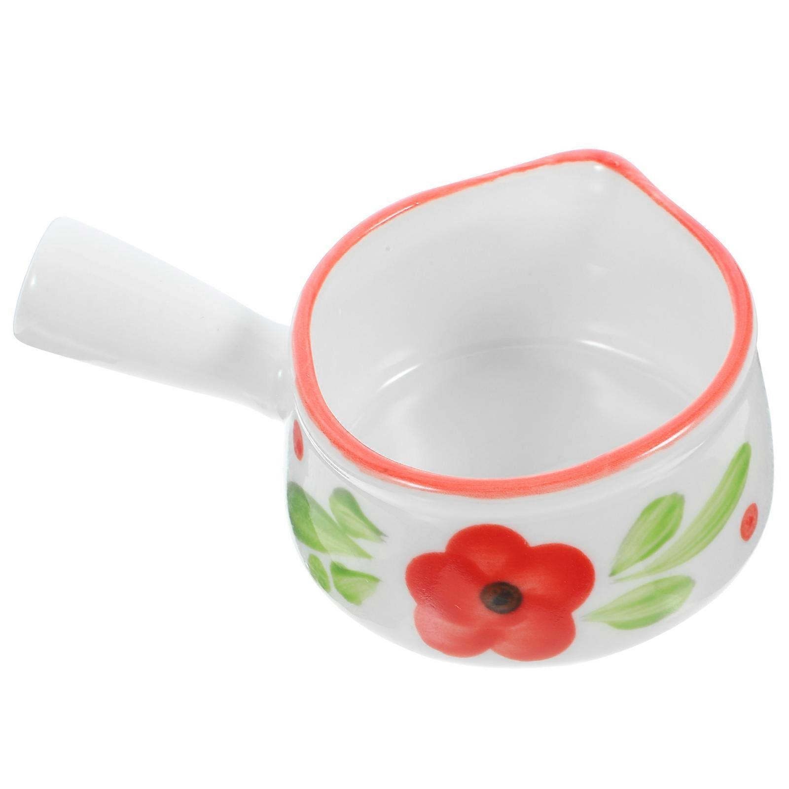 Ceramic Milk Pot Small Dish Perfect For Restaurant Dessert Shop Multi-purpose Container 1Set