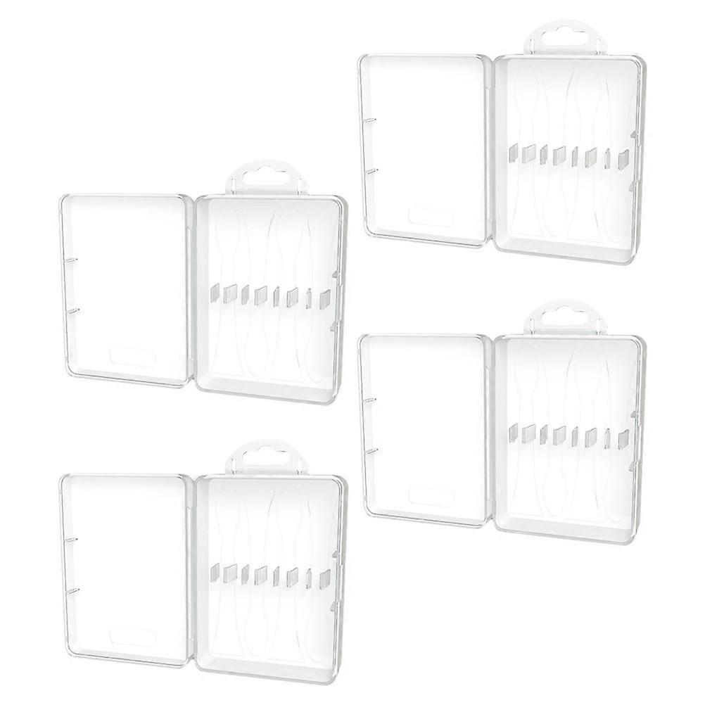 4pcs Toothbrush Heads Storage Case, Compact Travel Container Compatible with HXDDD Electric Brush Heads, Organizer for Home & Work Use