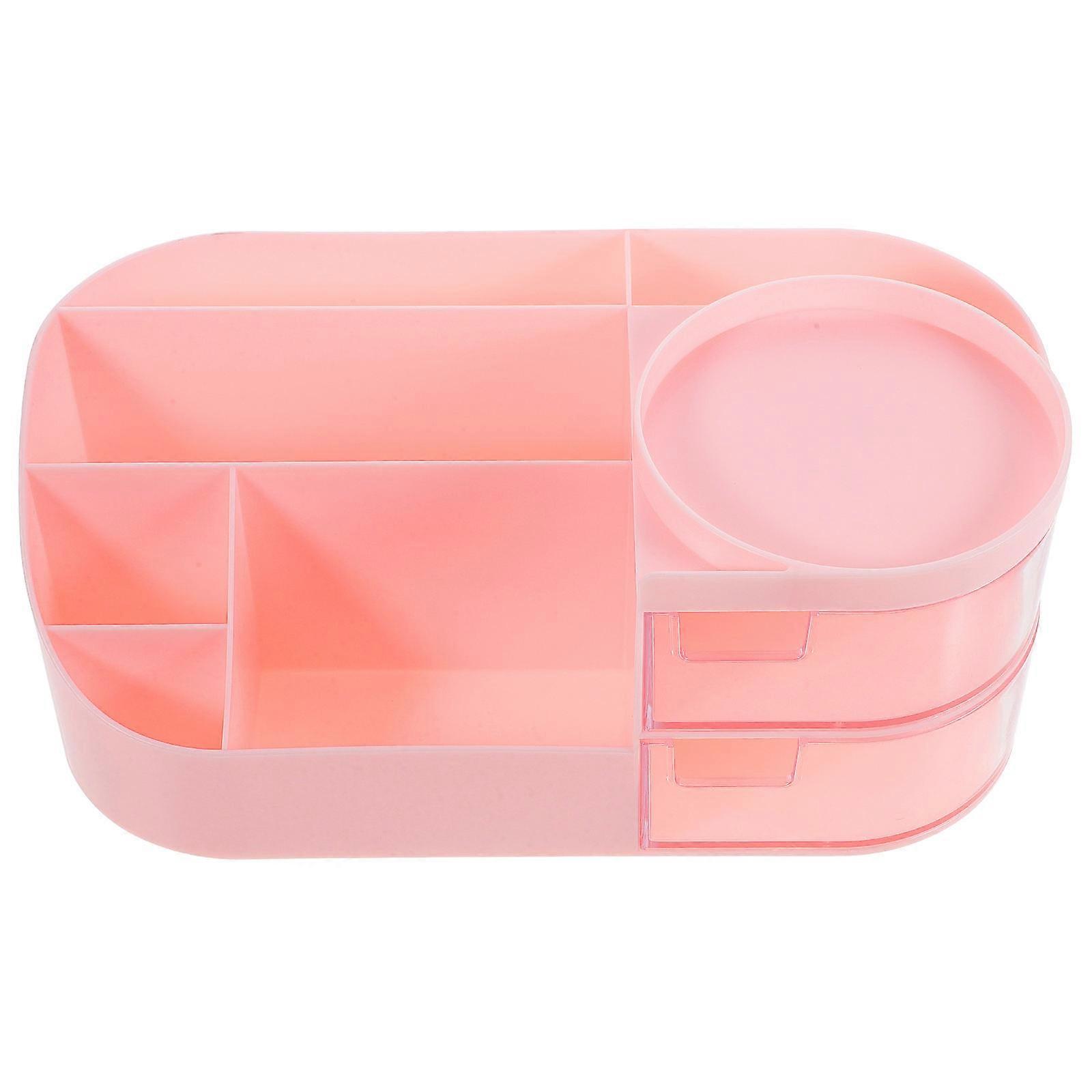 Countertop Organizer For Bathroom And Kitchen Pink Simple Design 1Set