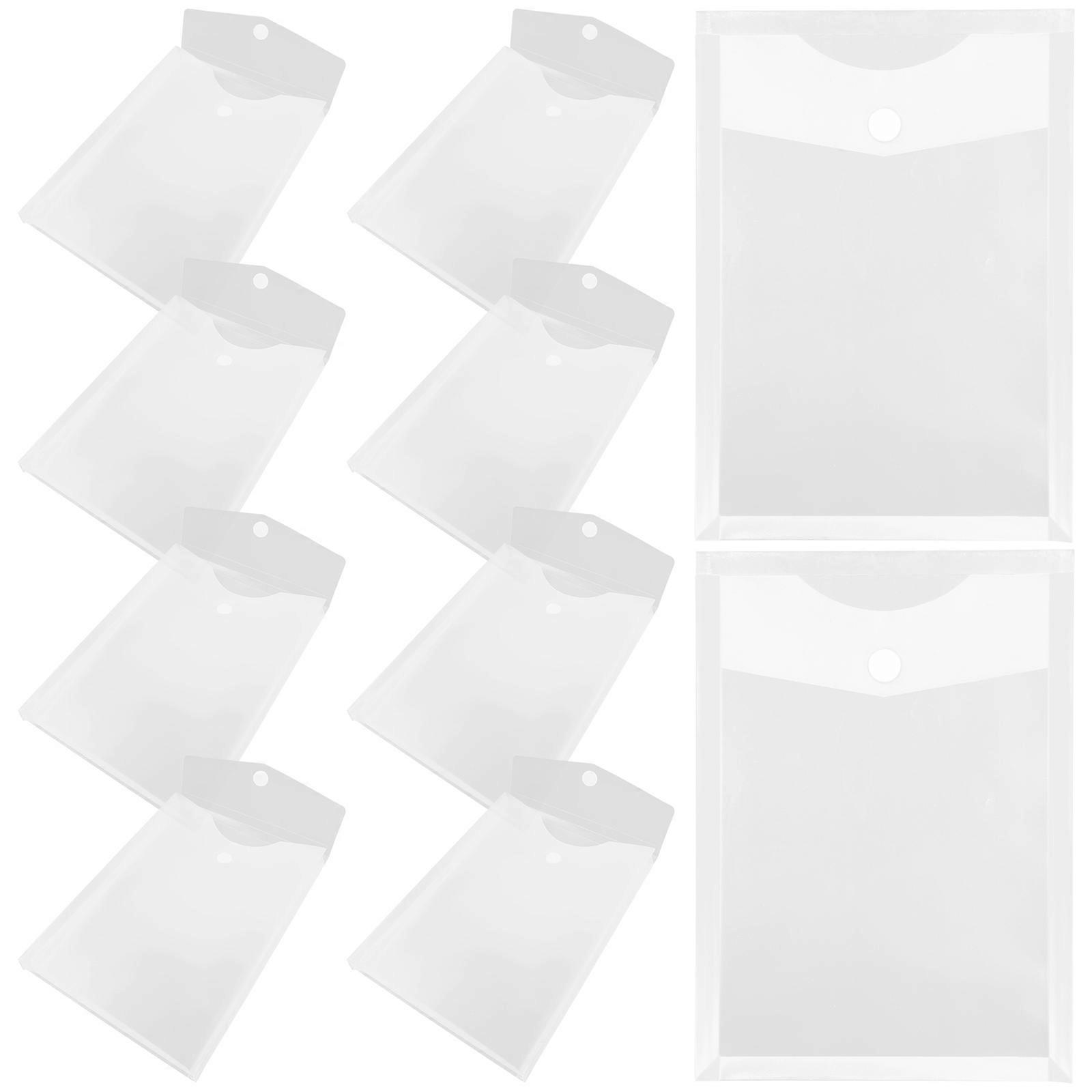 10pcs Document Storage Bags Office File Pockets Colored File Pockets School Office File Organizers