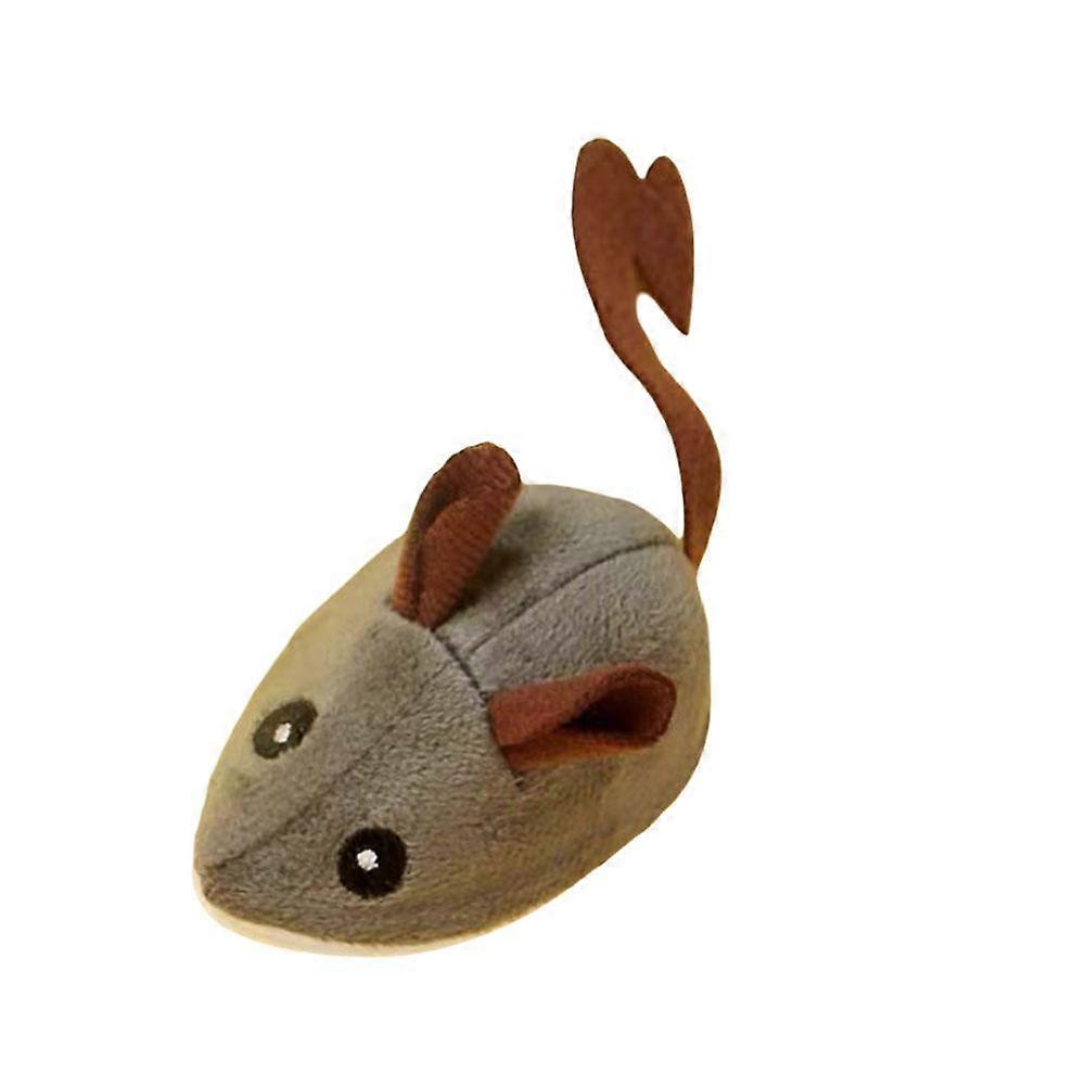 Automatic Interactive Cat Toy Robotic Mouse with Random Movement Plush Battery Powered for Indoor Cats