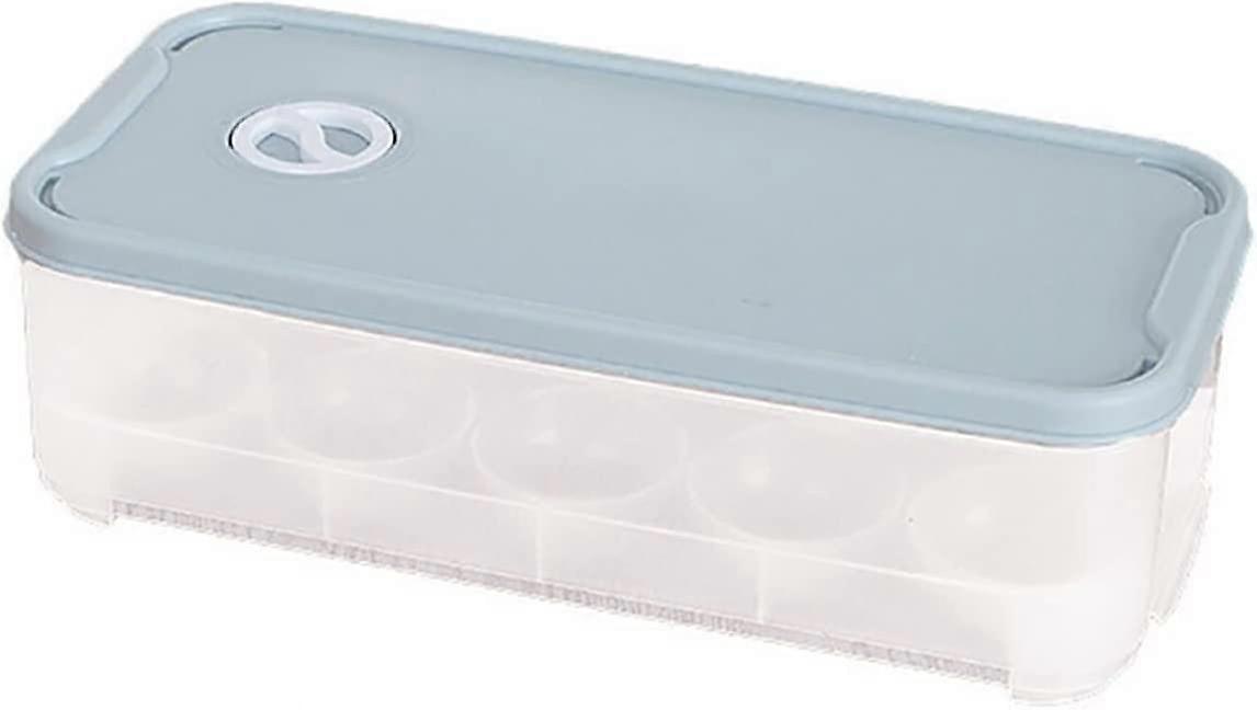 Egg Storage Box, Plastic Egg Holder for Refrigerator, Kitchen Organizer, Food Container for 12 Eggs, Clear Design