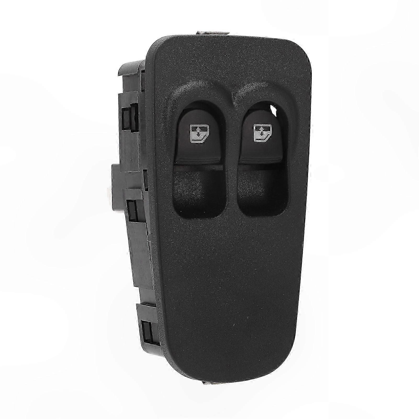 Black Master Power Window Switch for Driver Side, Compatible with Lancia Ypsilon 2003-2011, Replacement Control Unit 735360604