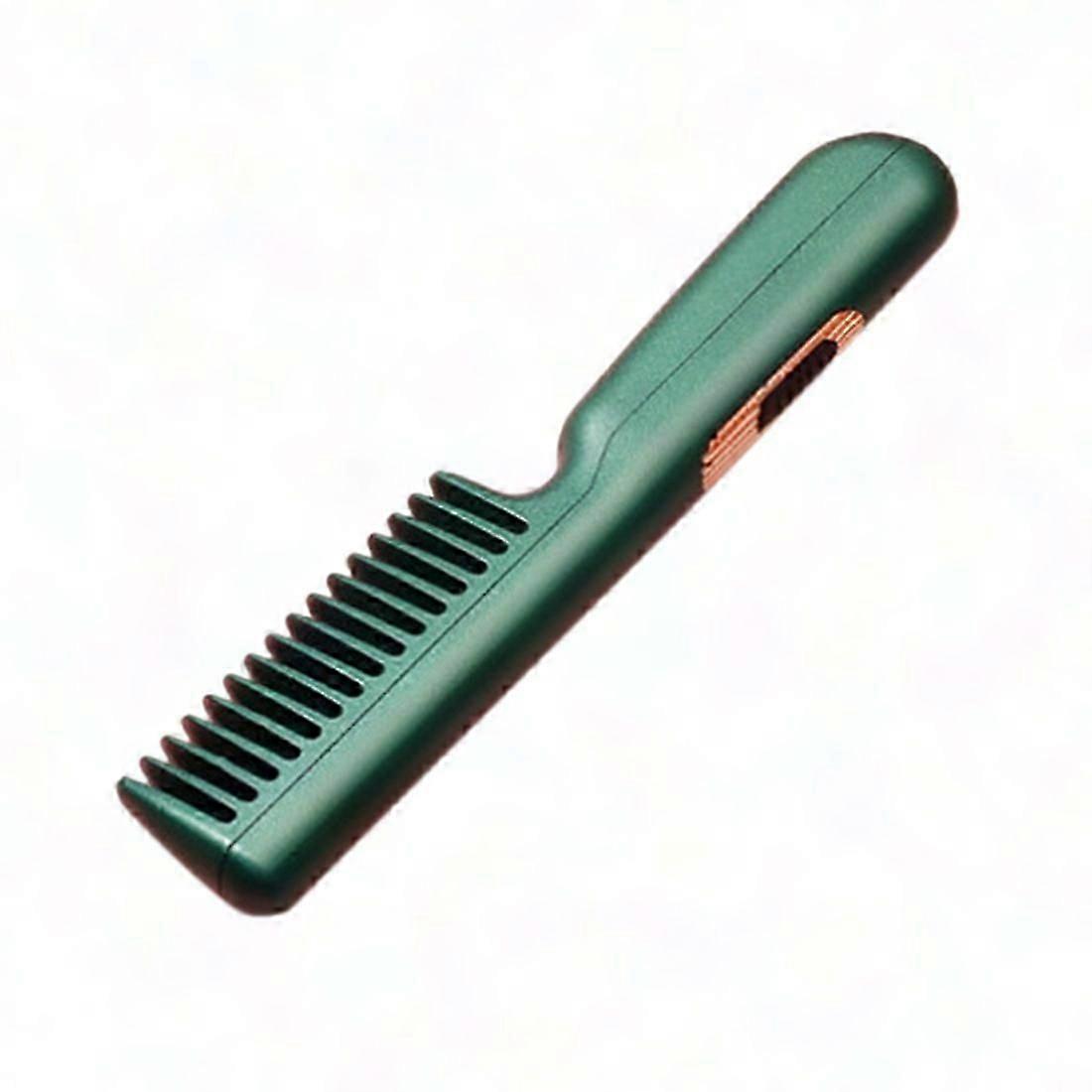 USB Rechargeable 2-in-1 Mini Hair Straightener & Curling Iron Cordless Styling Comb for Travel