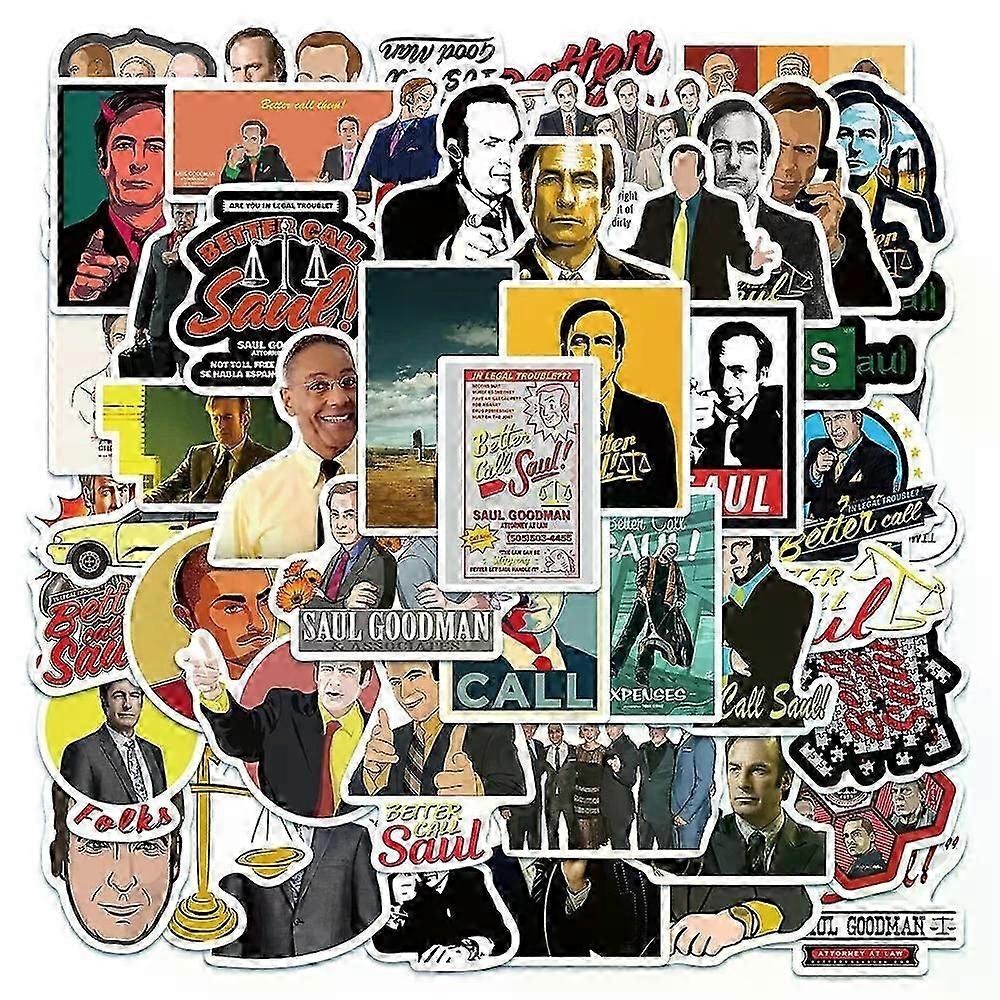50 pcs Better Call Saul Breaking Bad Saul Goodman Jimmy McGill AMC Crime Stickers