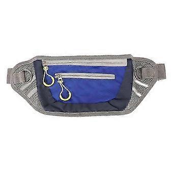 Multifunksjonell Nylon Pet Treat Bag Holder Med Glidelås Og Reflekterende Stripe For Utendørs Vandring I Blått
