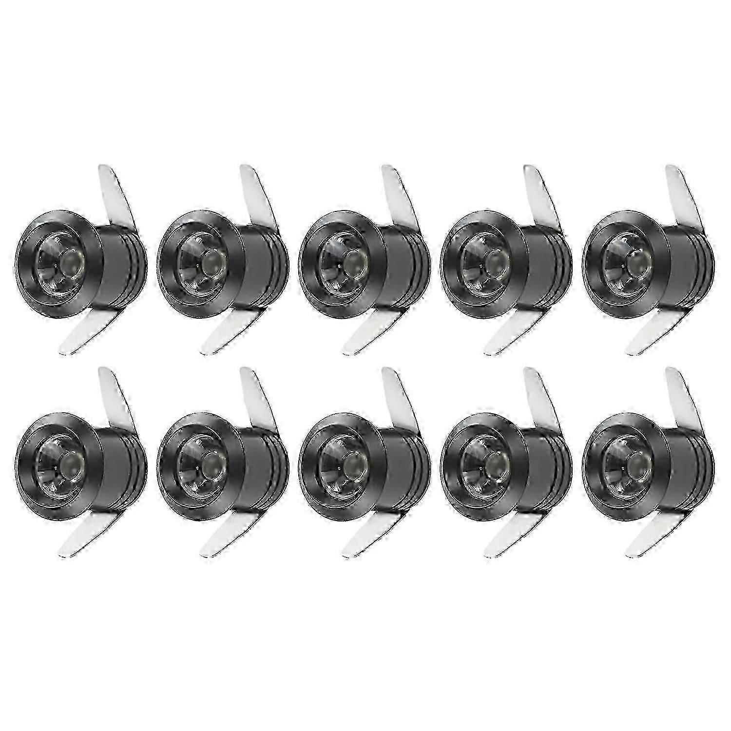 10-pack 1w Mini Led Recessed Spotlights With Transformer - A++ Energy Class For Showcases/stairs -cn