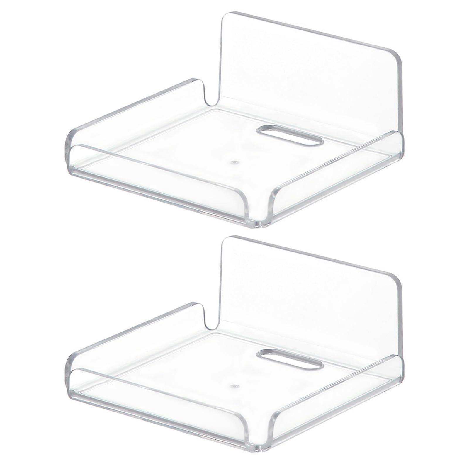 Soap Holder, 2pcs/Set Wall Mount Soap Bracket Acrylic Wall Mount Camera Stand Multifunctional Wall Bracket Not Drill Ref: 4478