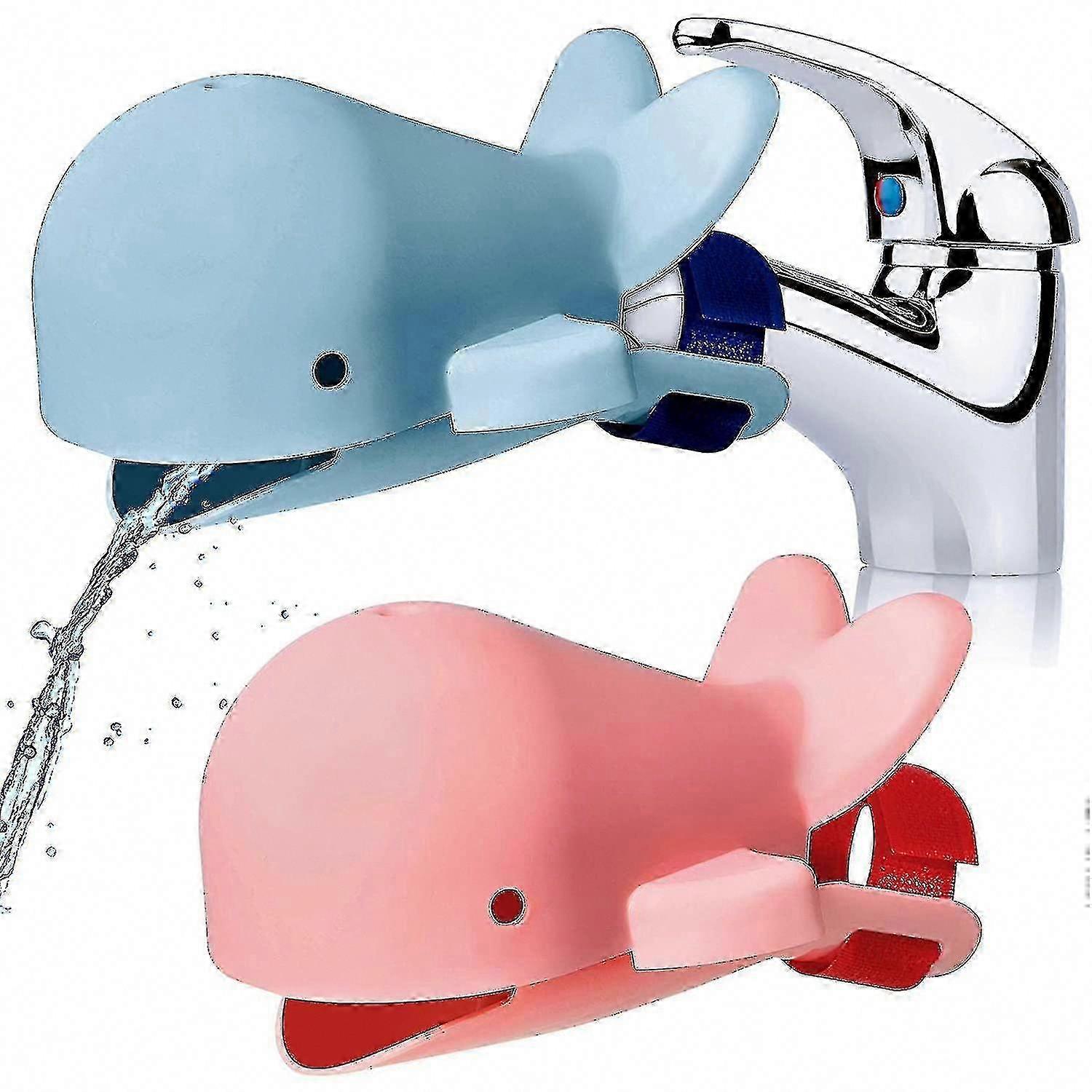 Cartoon Whale Faucet Extender for Sink and Bathtub Spout Cover, Fun Hand-washing Solution
