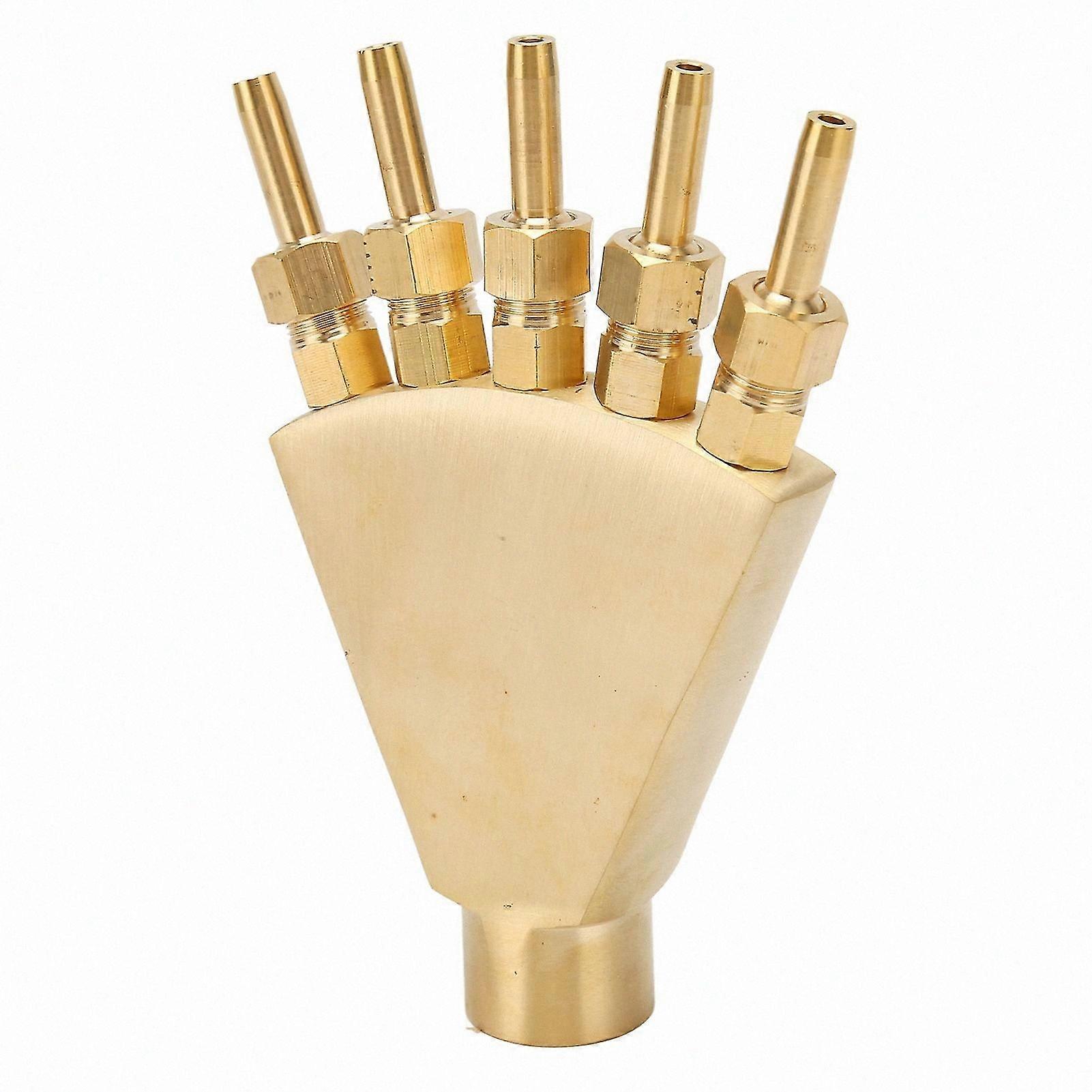 Copper Garden Fountain Nozzle with Adjustable Phoenix Tail Design for G3/4 Inch Sprinklers
