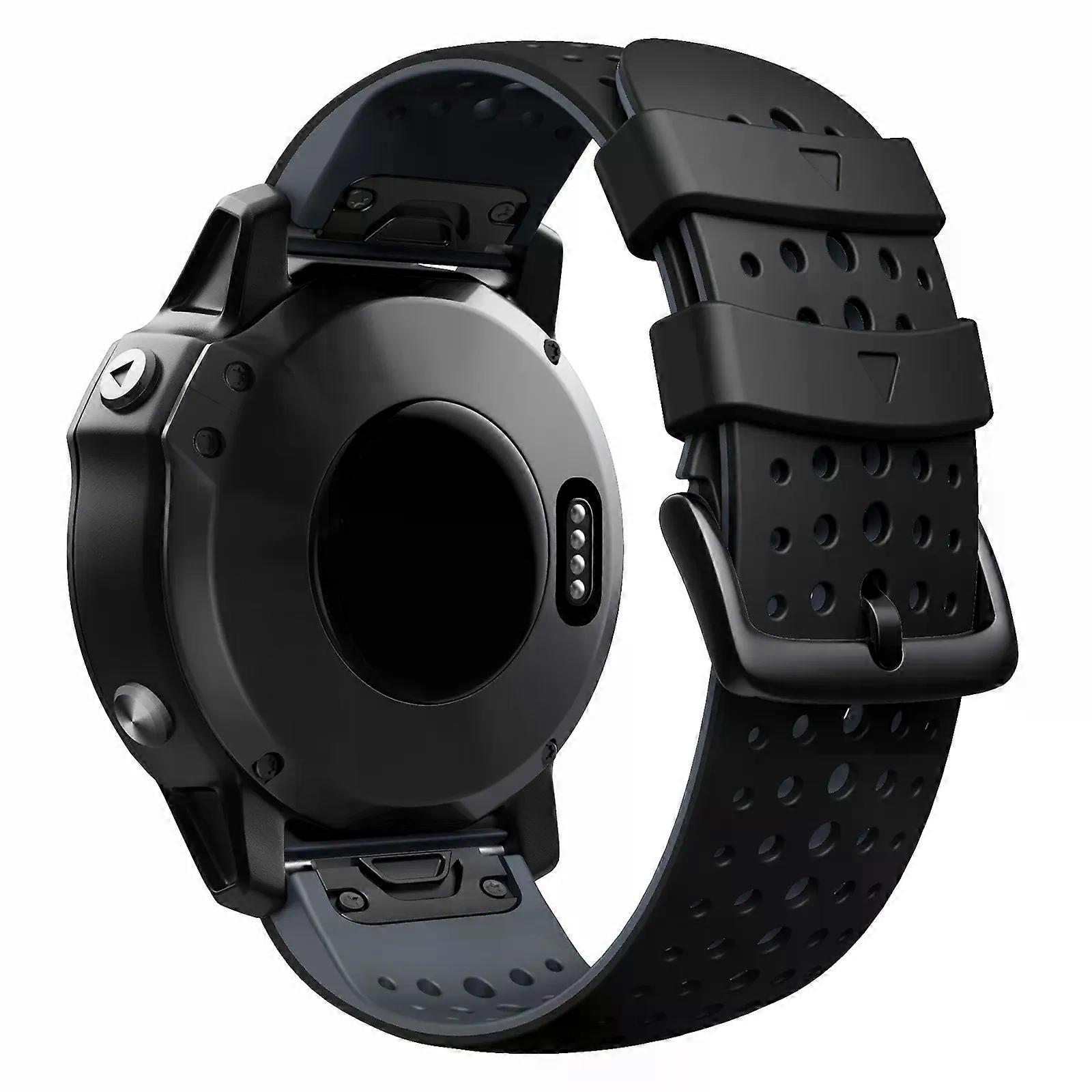 ANBEST Silicone Watchband for Garmin Fenix 5X/Fenix 3 26mm Easy Fit for Fenix 5X Plus/Fenix 6X/Fenix 6X Pro/2 Delta PX