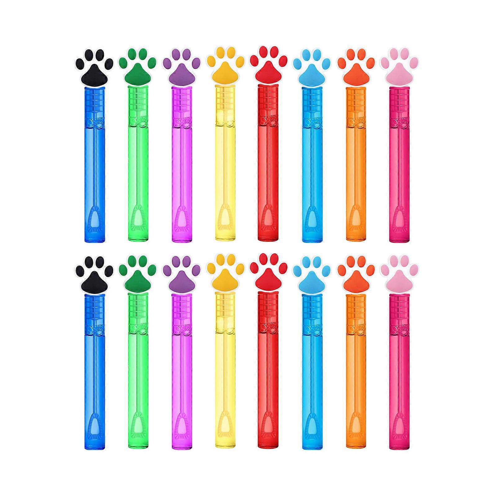 16x Paws Design Blowing Tools Pocket Sized Creative Play Item Includes Blowing Liquid for Playgrounds and Playdates Multicolor