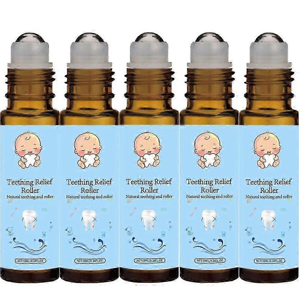1-5x Teething Roller Natural Gentle Care Relief Roller
