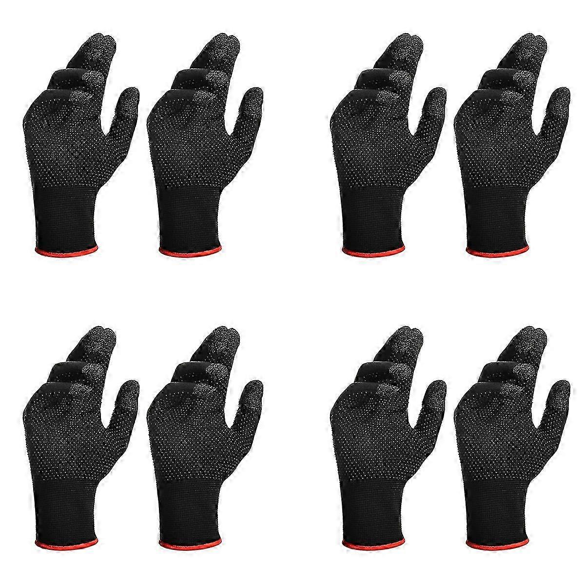 8-Piece Set of Gaming Finger and Thumb Sleeves, Sweat-Proof and Non-Scratch Game Gloves for Sensitive Screens