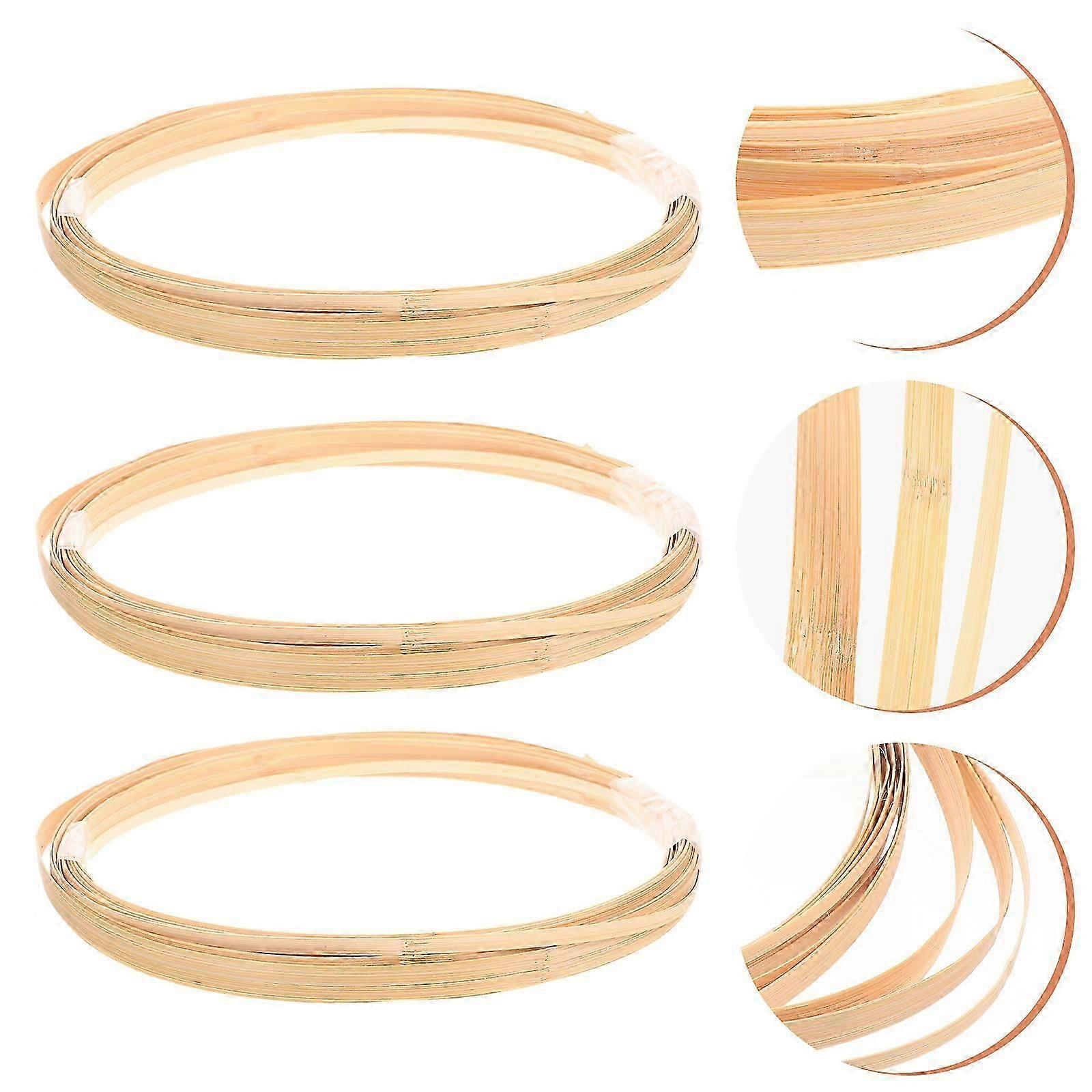 3 Rolls Chair Cane Wooden Craft Sticks Basket Flat Reed Basket Making Supplies Binder Cane Bamboo Strips