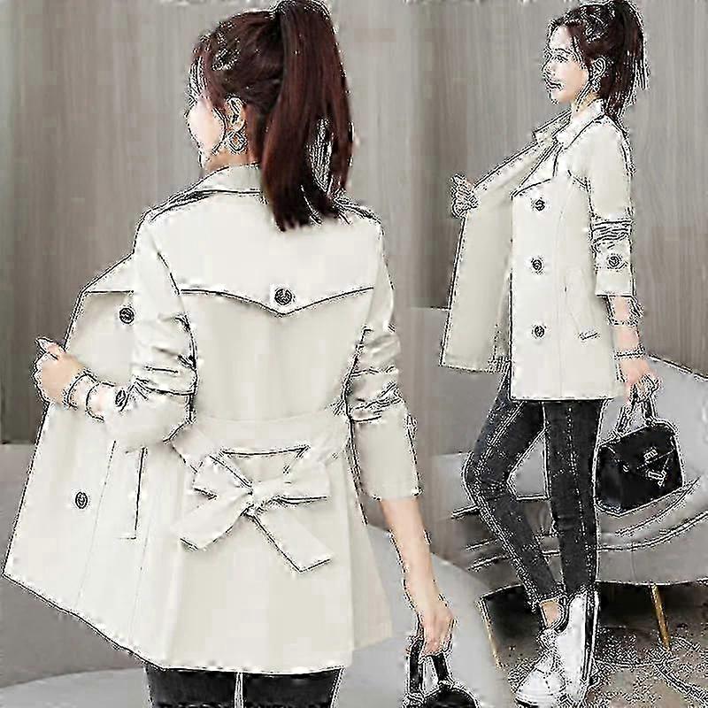 Women's trench coat with slim fit and spring lining