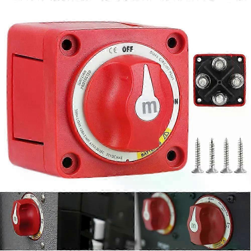 Dual Circuit Plus Battery Switch Mini Waterproof 6011 M-Series 12-32V 100-300A RV Car Boat Battery Selector Isolator Disconnect