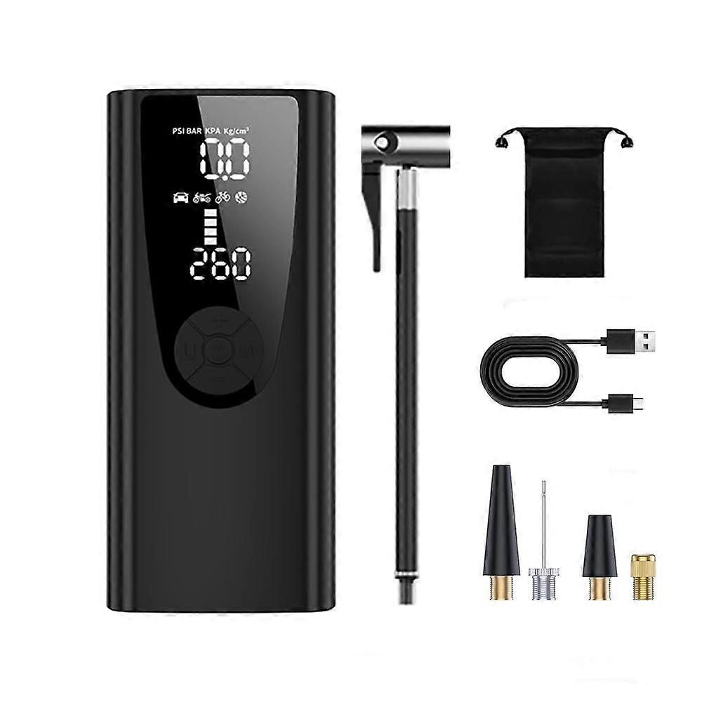 Tire Inflator Portable Tire Compressor, Cordless Tire Inflator with Gauge - Car Accessories Essential, 150PSI 12V DC Air Tire Pump with LED Light for