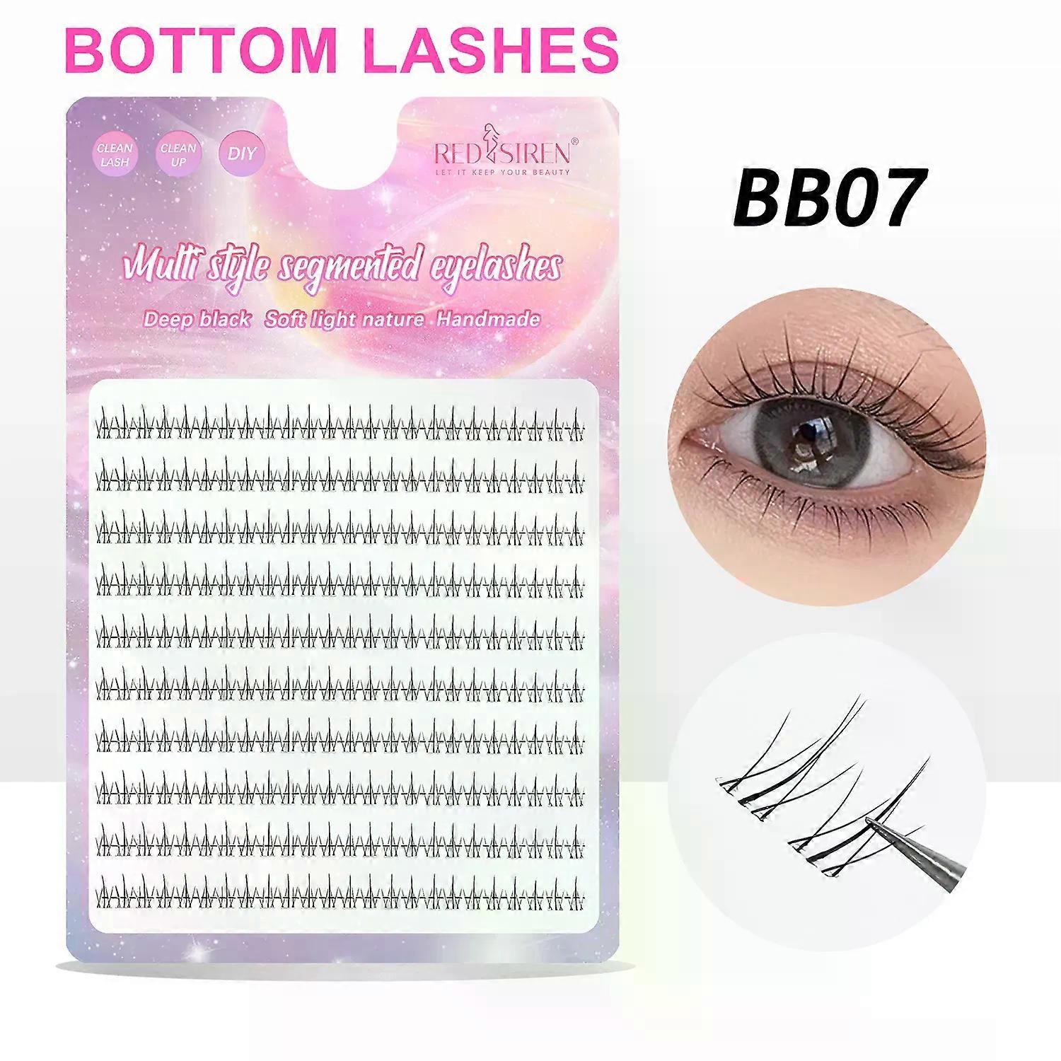 10Rows Under Eyelash Large Capacity Cluster Lashes Korean Makeup Natural Look Bottom Lashes