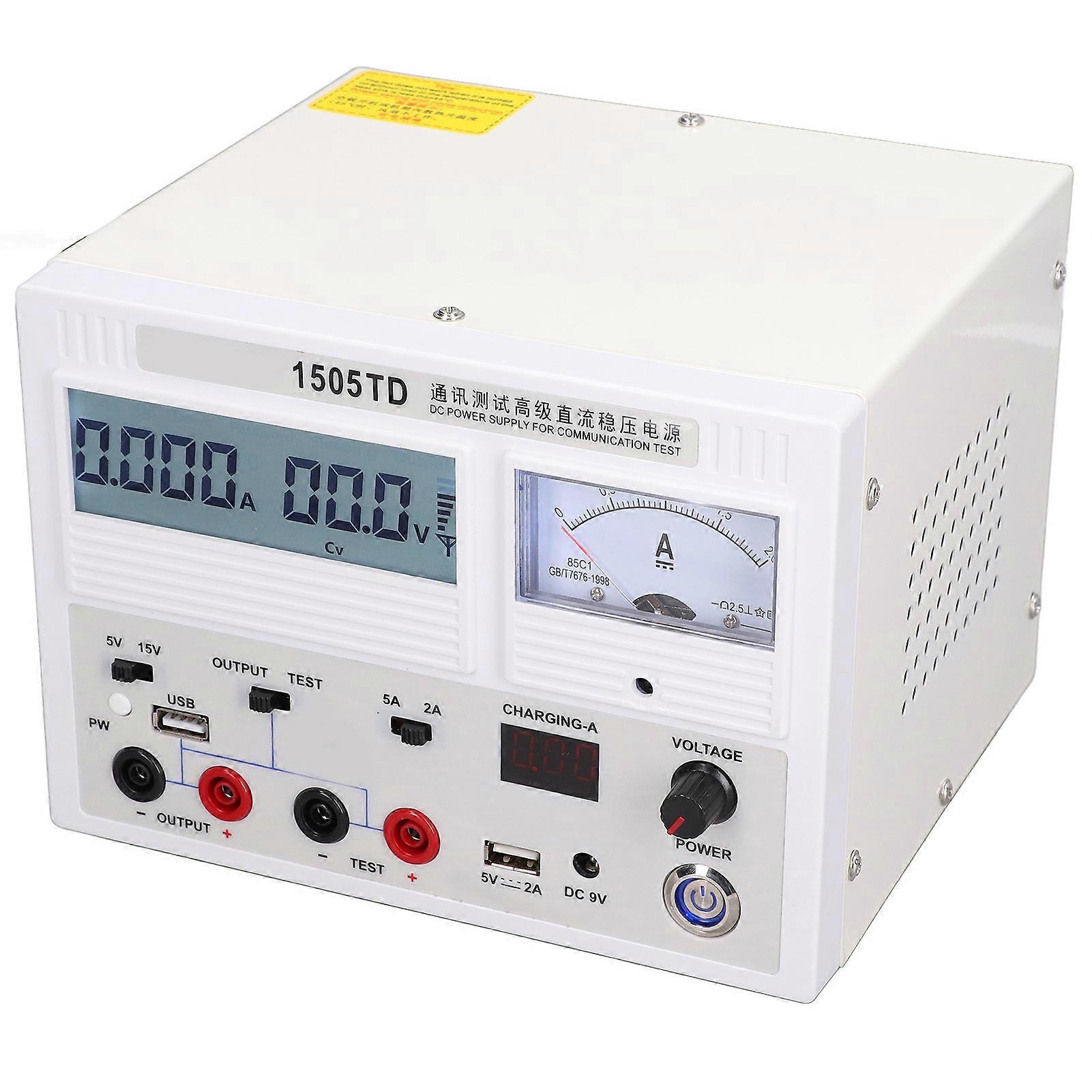 1505TD DC Regulated Power Supply 0-5A LCD Display 195x170x150mm