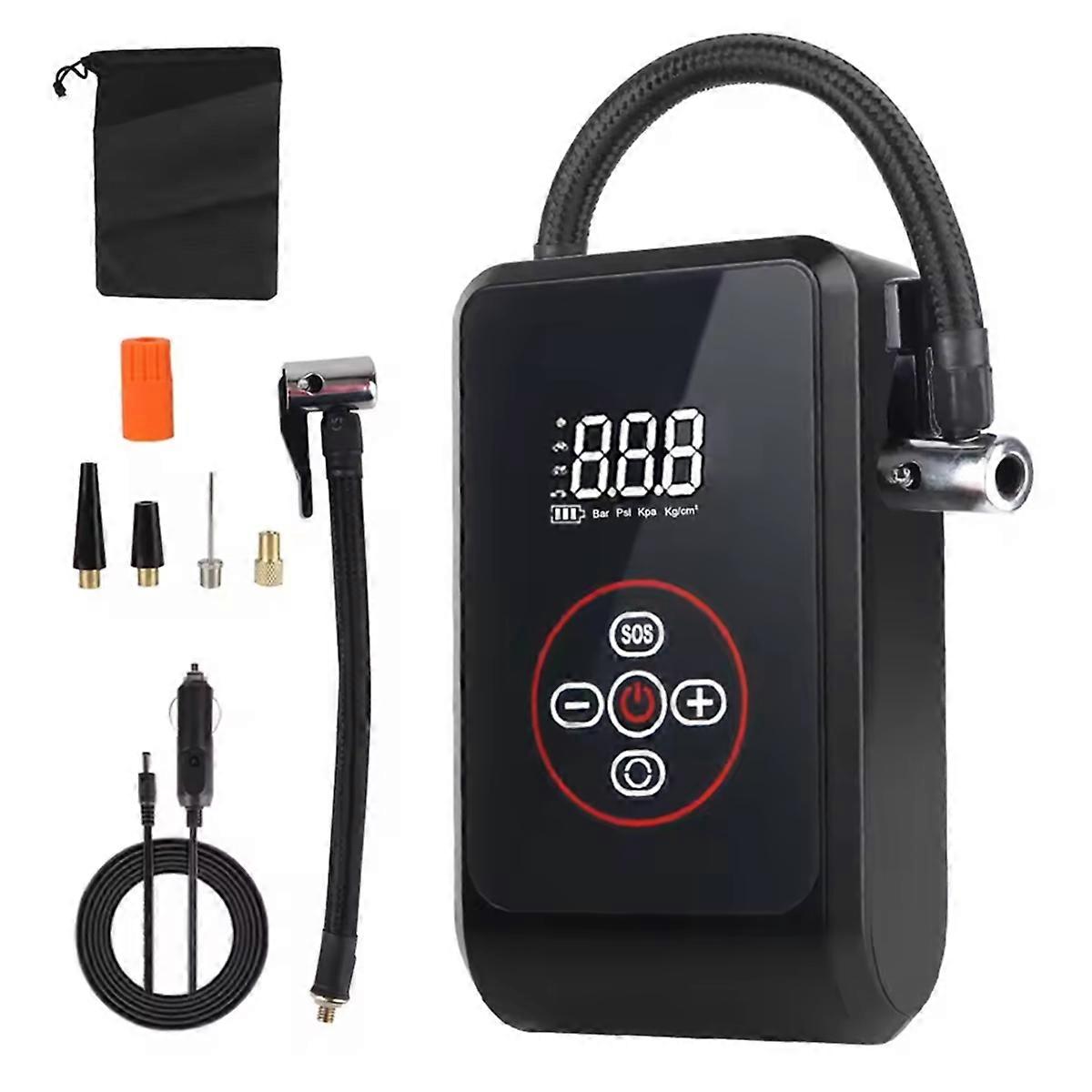 Tire Air Pump Car Air Compressor for Motorcycle Bicycle Ball Car Accessories Portable Inflator with Flashlight Digital