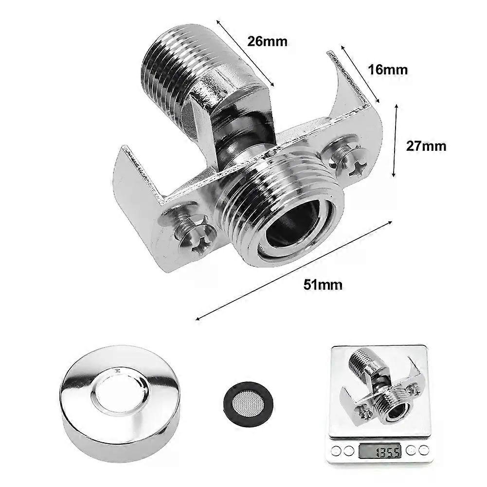 40Degree Adjustable Faucet Angled Curved Foot Eccentric Screw Corner Tap Adapter Universal- Angled Joint For Shower Valve