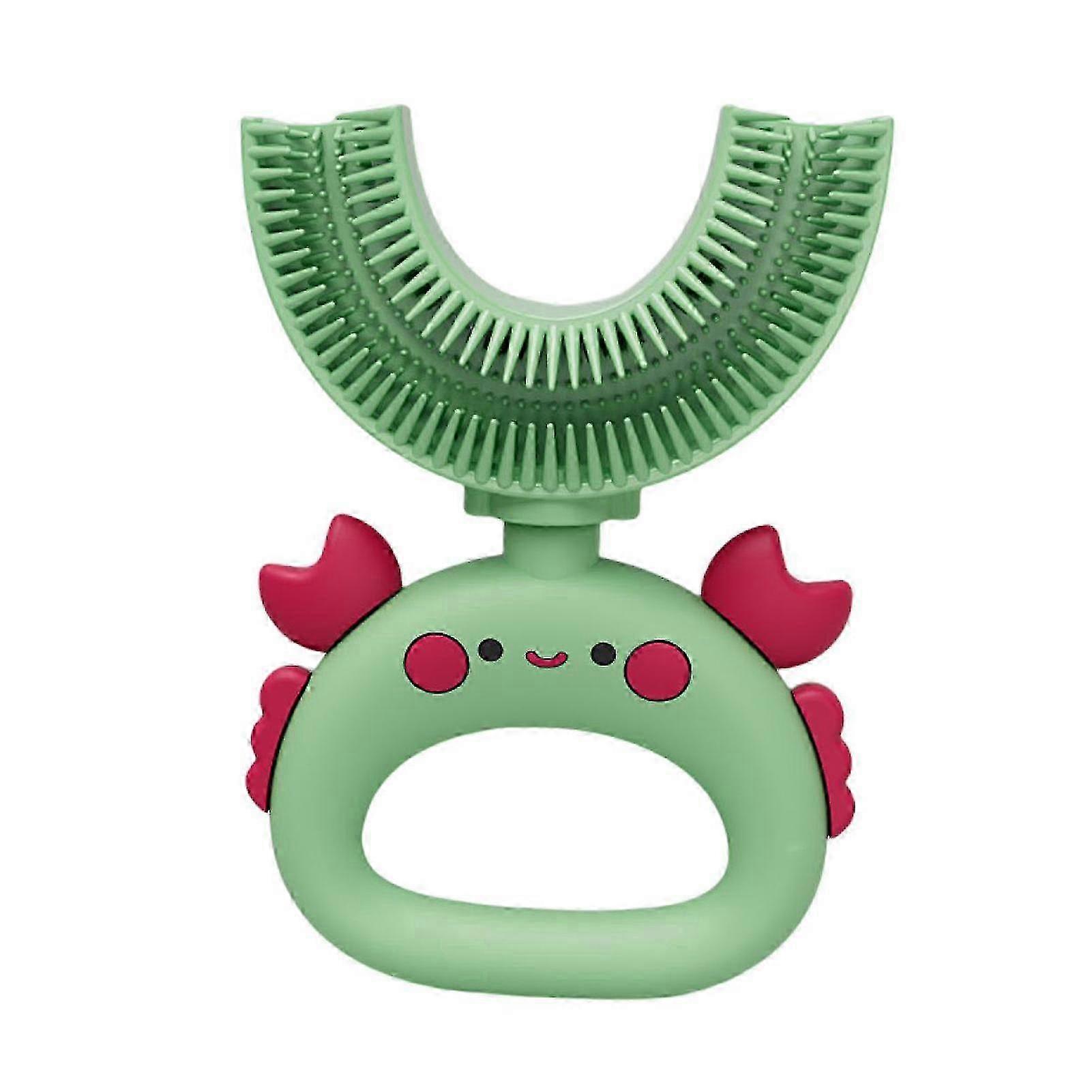 Sinknap U-shaped Toothbrush Manual Easy To Use Cute Shape Soft Bristle Adorable Clean Silicone U-shaped Children Toothbrush For Child