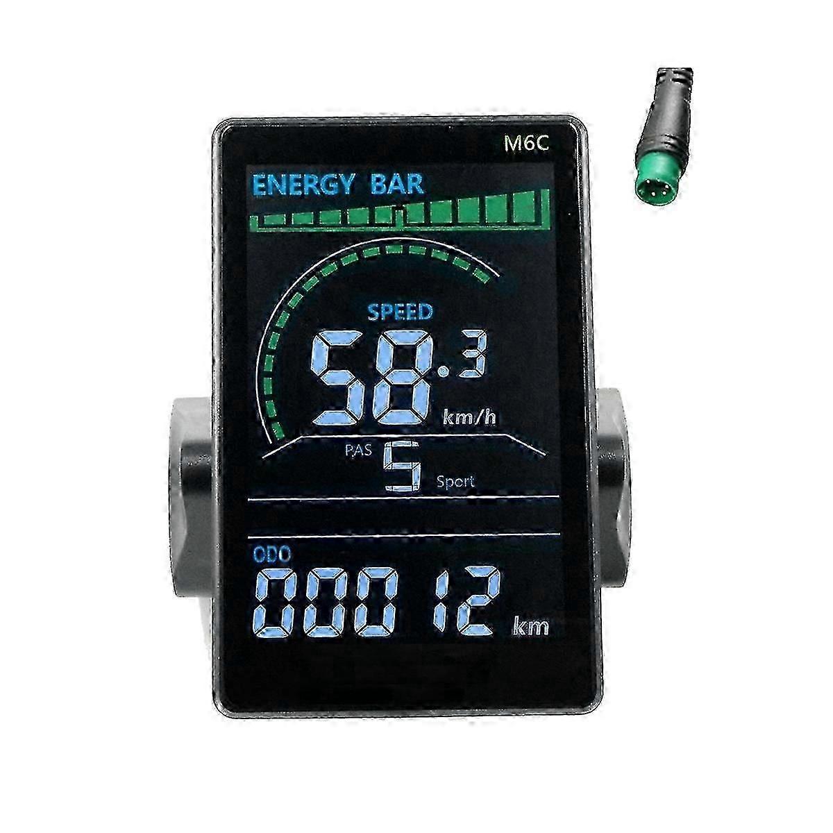 M6C Elektrofahrrad LCD Display Meter 24V-60V E Scooter LCD-Panel Farbbildschirm mit USB-kompatibler Mou