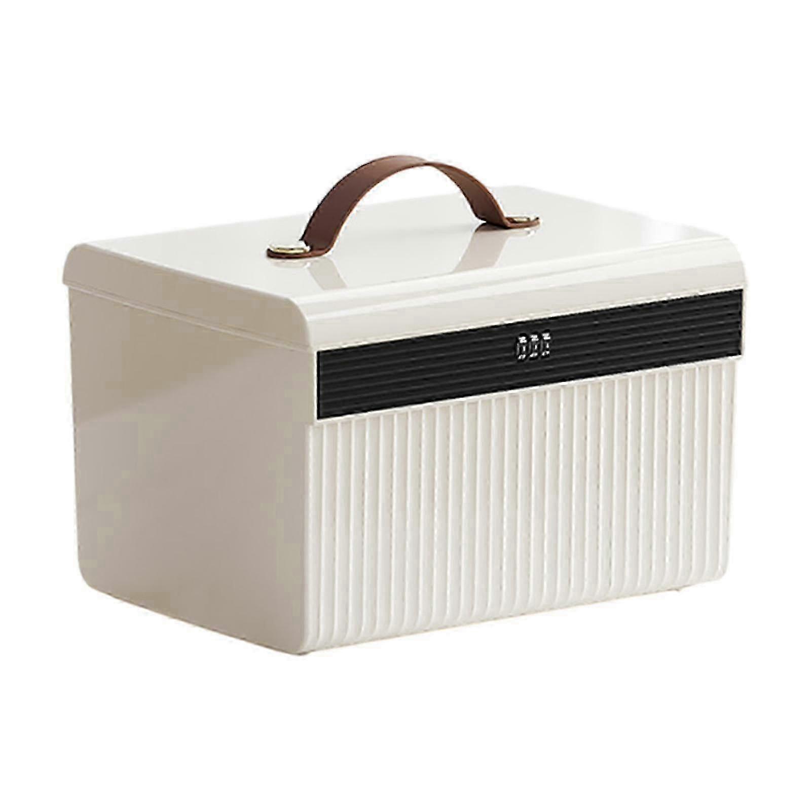 Password Lock Storage Box, Double Layer Design ABS Material, Portable File Storage Box