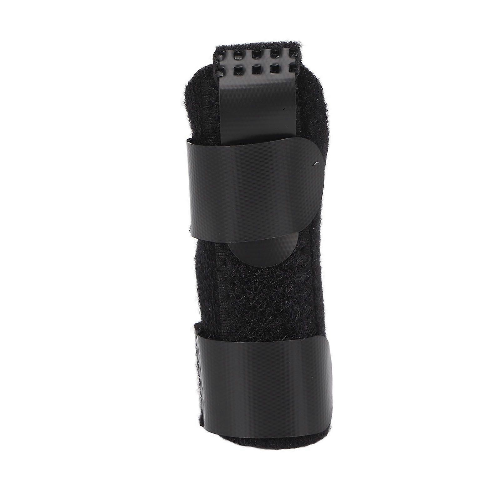Finger Splint Soft Breathable Adjustable Finger Brace with Removable Aluminum Strip for Straightening Black