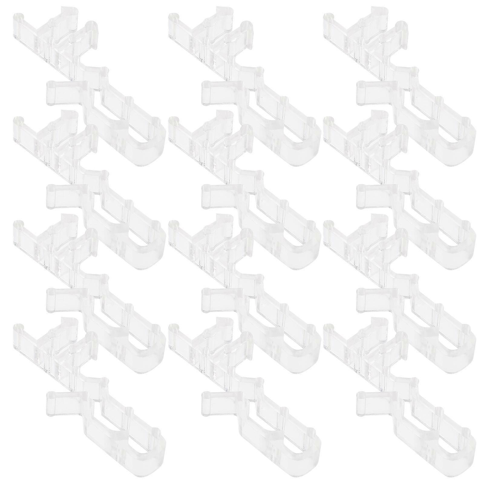 Hidden Channel Valance Clips Acrylic Clips for Window Valances 48Pcs