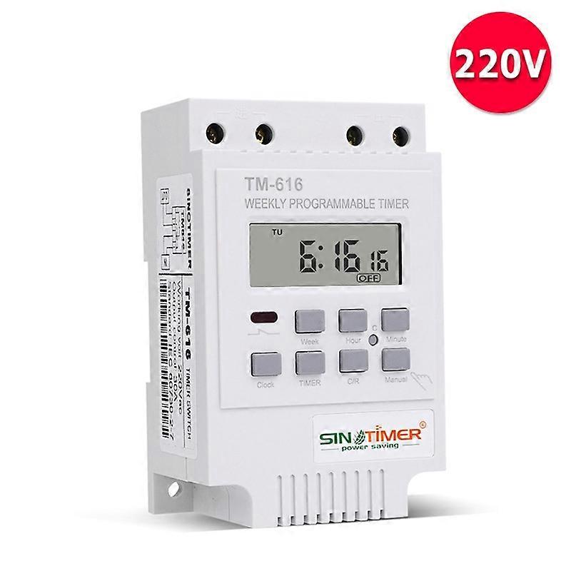 30A Weekly Programmable Digital Timer Switch Relay Control SINOTIMER TM616W-2 220V