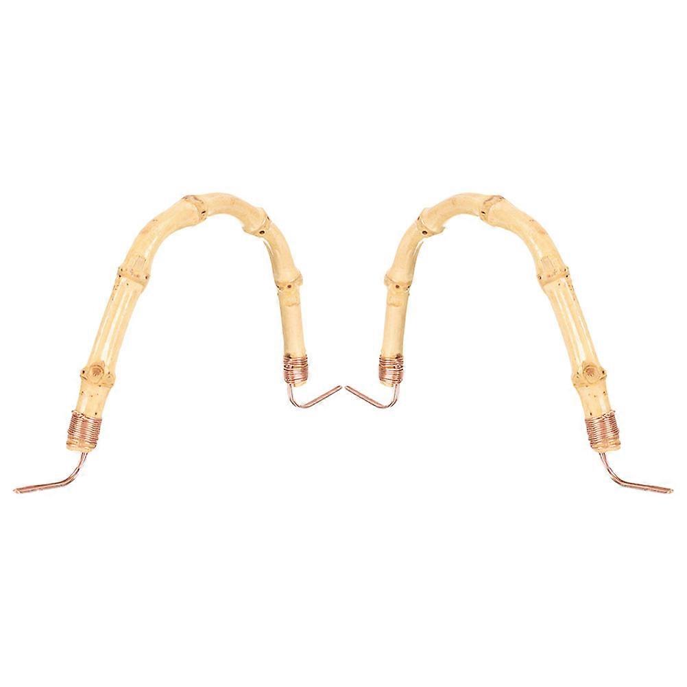 Beige Bamboo Teapot Handle Replacement for Kitchen Use 6Pcs Teapot Accessories