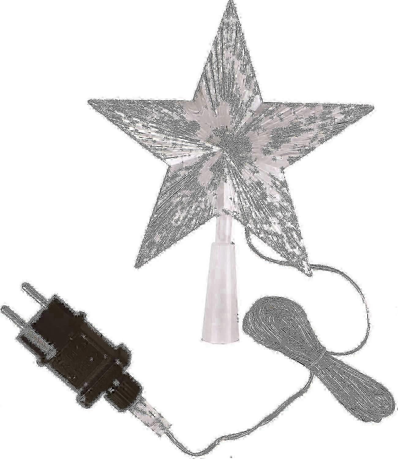 Christmas Tree Top With 10 Leds With Power Plug - Illuminated Christmas Tree Top In Warm White - Chr