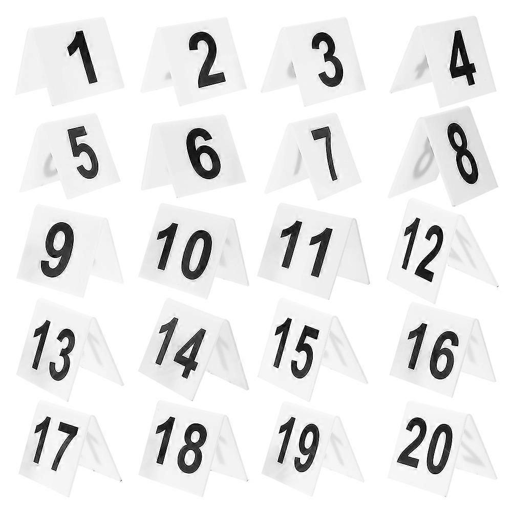 Clear Acrylic Table Number Signs for Restaurant Use 80Pcs Pack