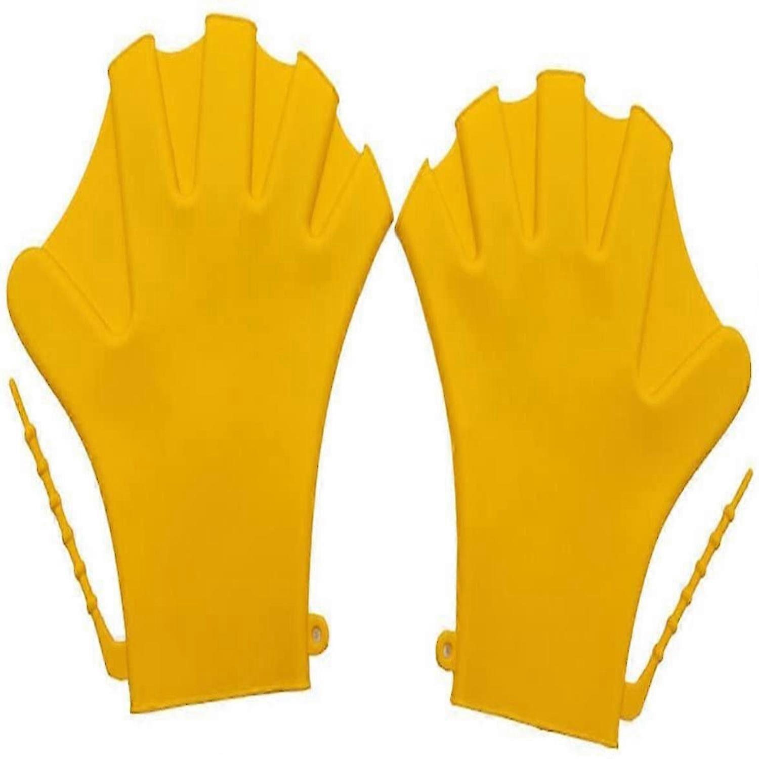 Swimming Training Gloves Webbed Paddle with Adjustable Strap for Adults Kids