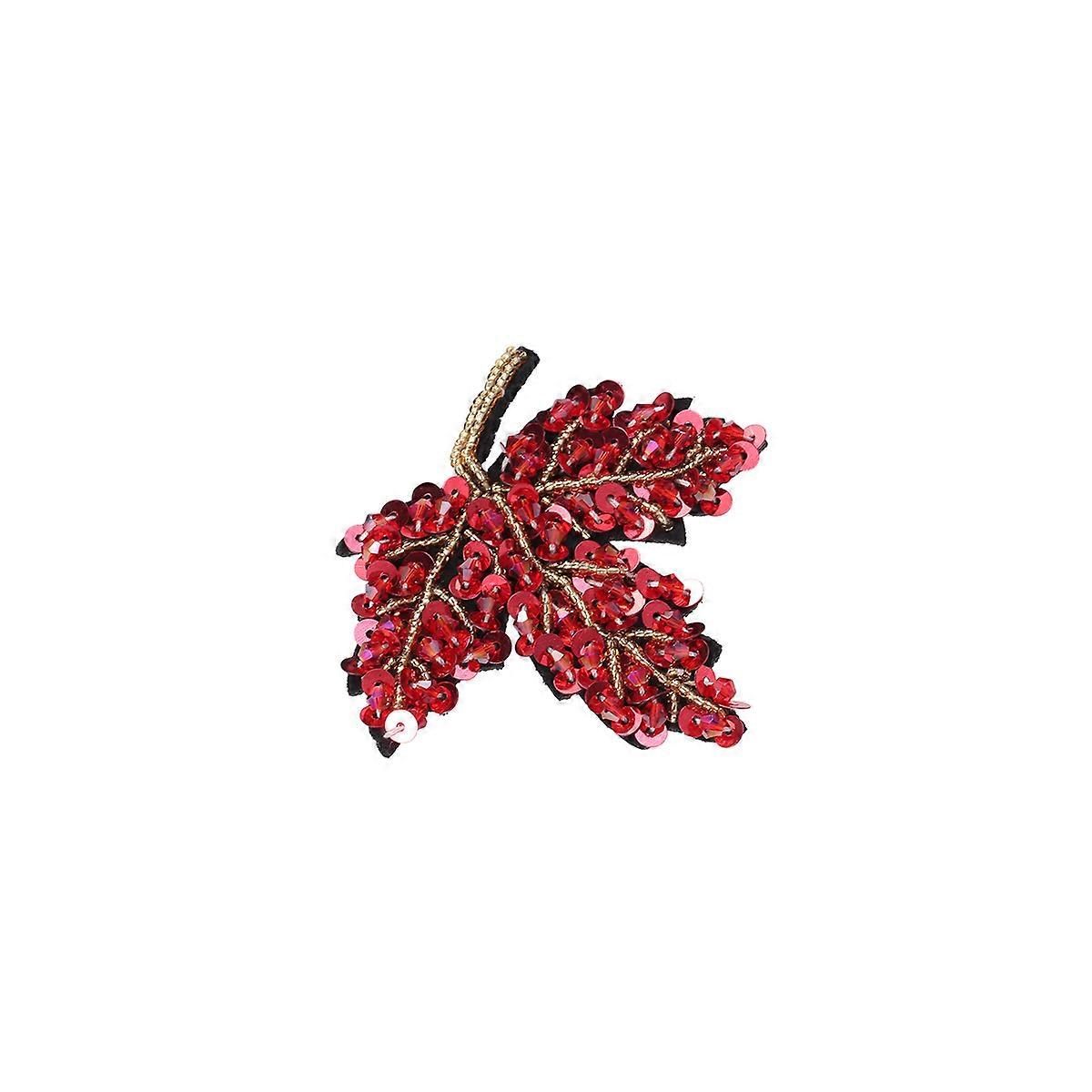Clothes Patches Maple Sew-on Patch for Sewing Red Fabric Decoration