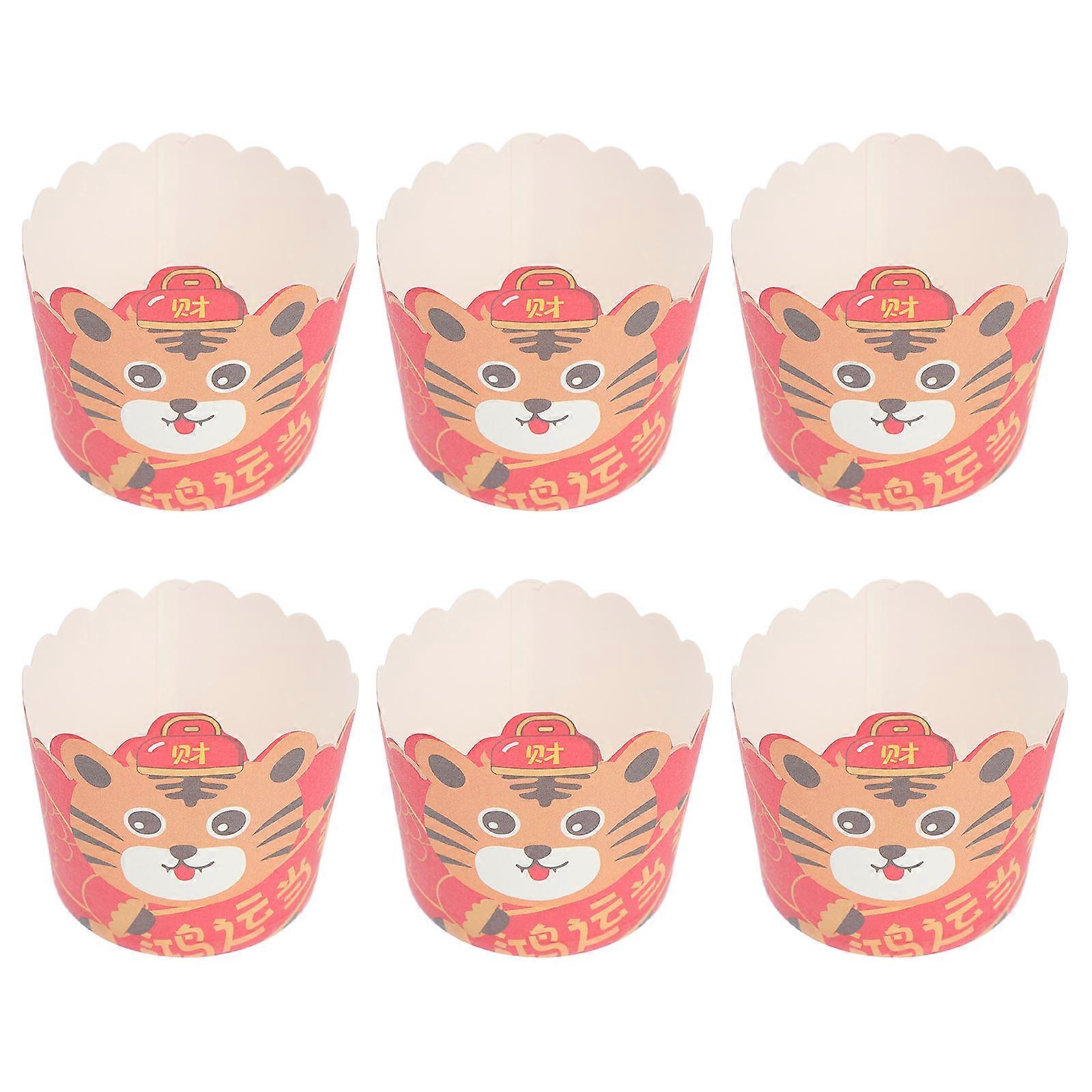 Tiger Cake Cup Baking Cup for Cupcake Use with 100Pcs Creative Design