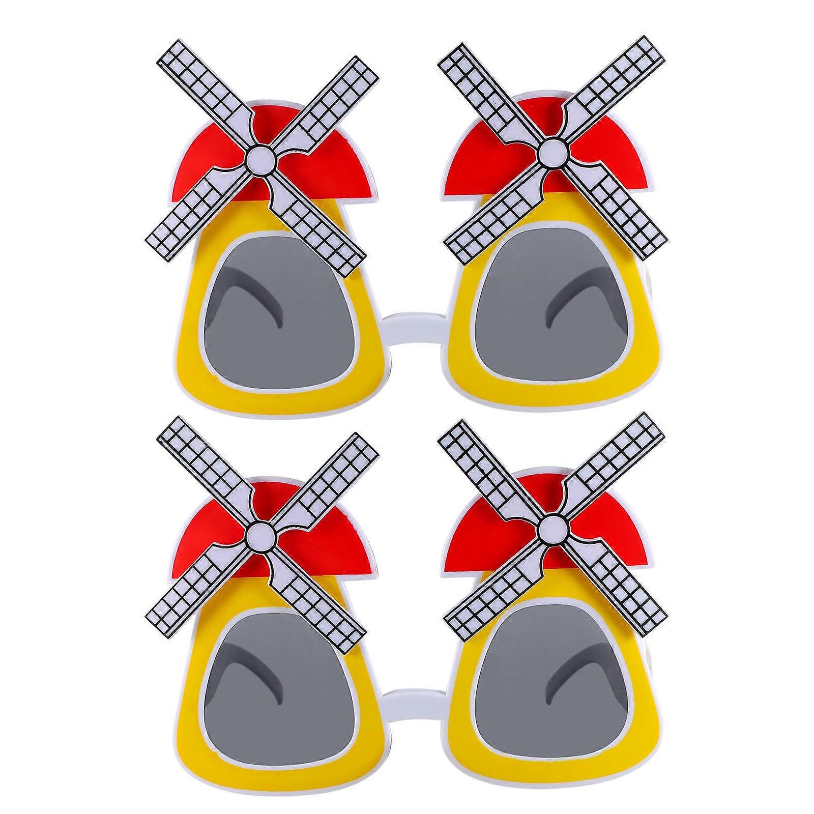 Party Funny Eyeglasses Windmill Design for Decoration 2Pcs