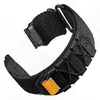 26mm Nylon Klockarmband för 51mm GPS Smartklockor - Quick Release Magic Tape Band - Grå