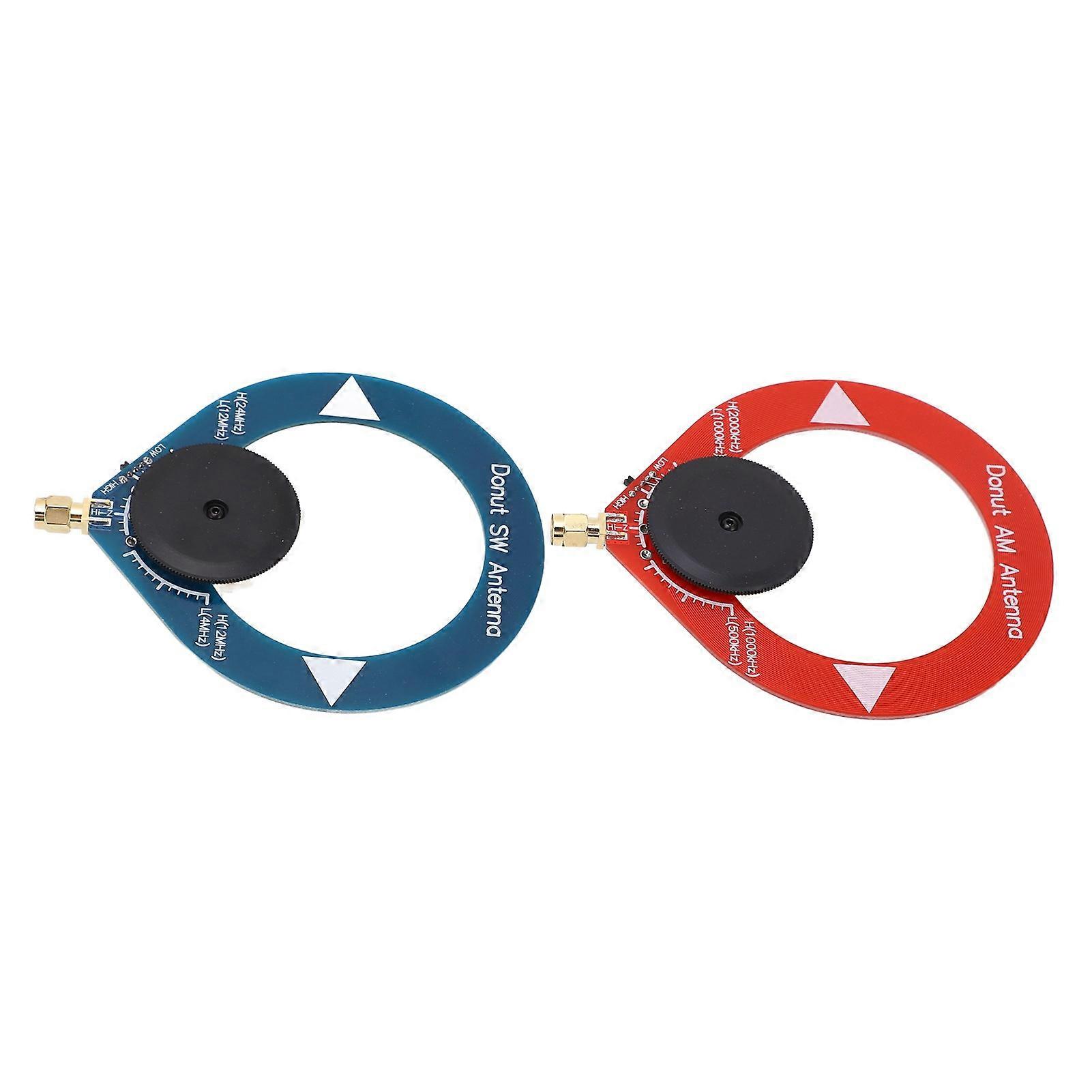 Lot de 2 mini antennes rondes portables anti-interférences AM/MW/SW pour radio à ondes courtes