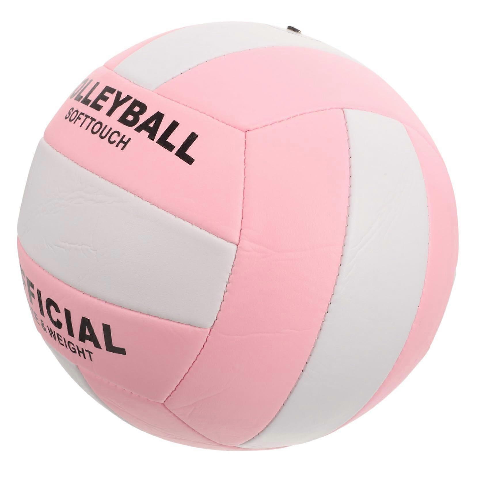 Inflatable Training Volleyball Indoor Soft Training Ball For Competition And Practice Durable Versatile All Skill Levels Pink