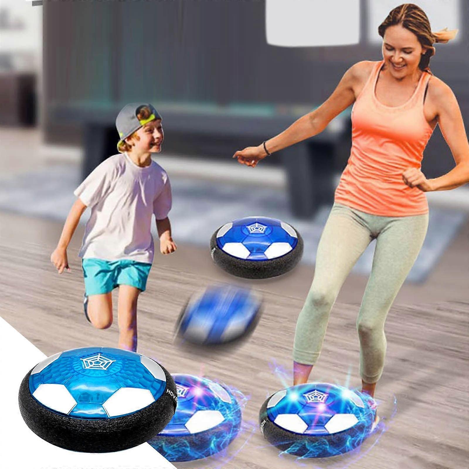 Rechargeable Hover Soccer Toy with LED Lights, Foam Cushion, 15 Foam Beads, Compatible with Indoor Air Football Game for Kids Age 3-6