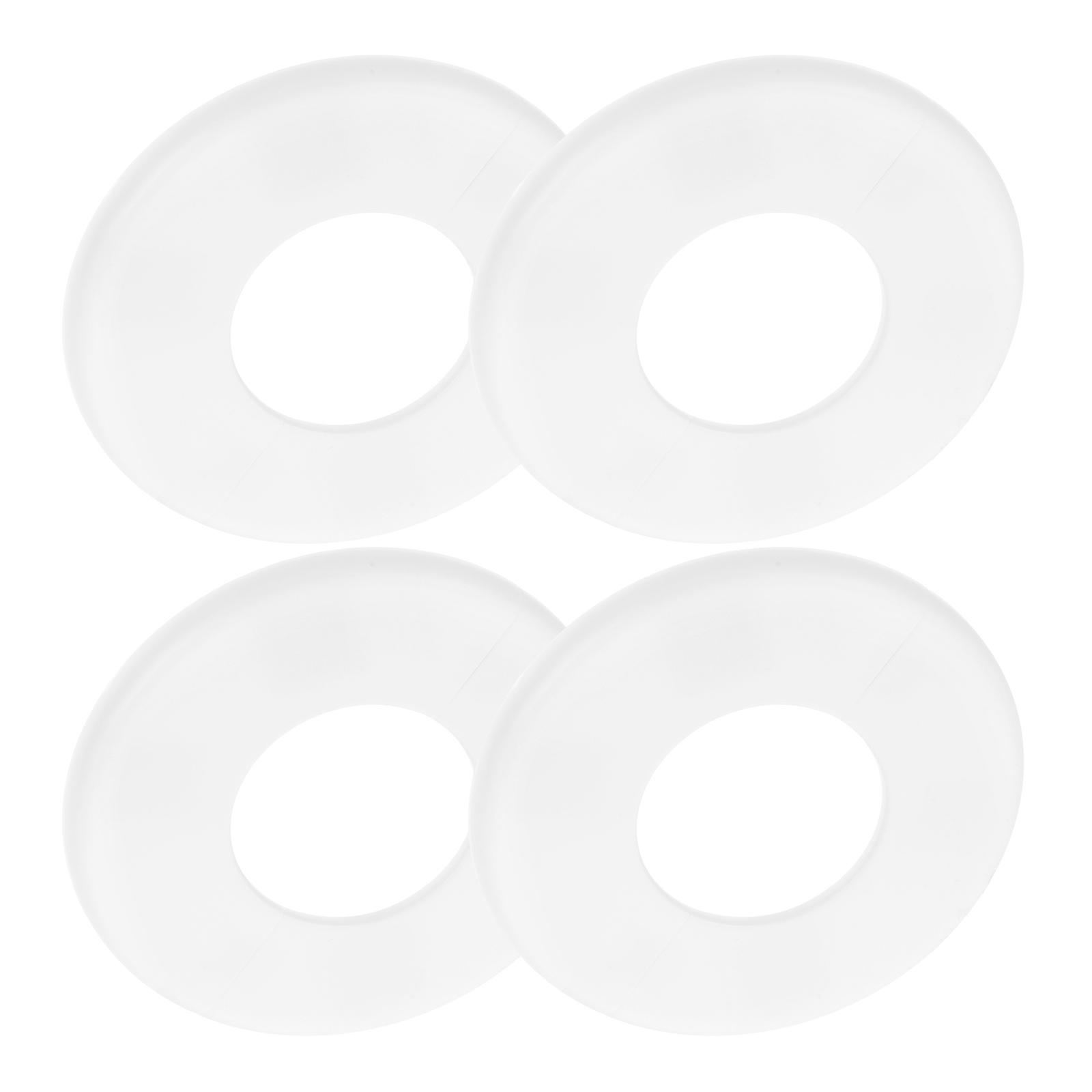 Pool Ladder Escutcheons White ABS Plates for Pool Use 16Pcs