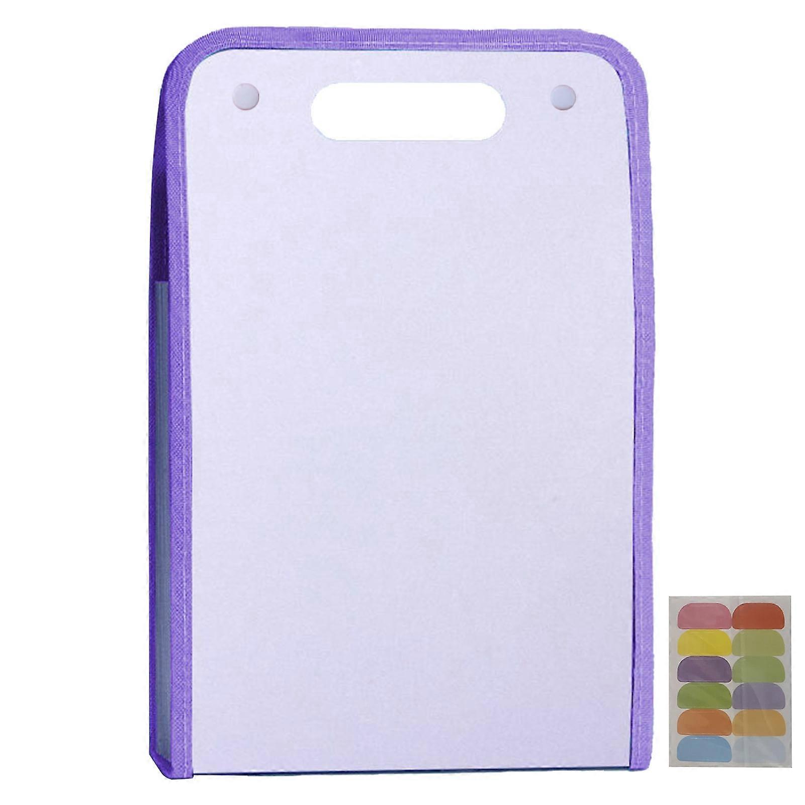 Washranp 13 Pocket Expanding File Folder, Waterproof Plastic A4 Organizer Bag, Portable Accordion Storage with Label