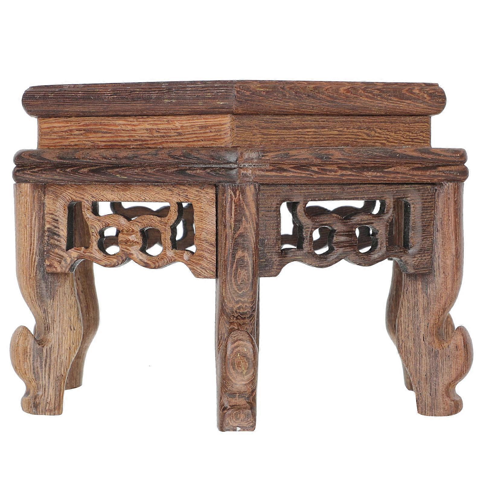 Wooden Plant Stand Wooden Stool for Flower Pot Display 4Pcs Set