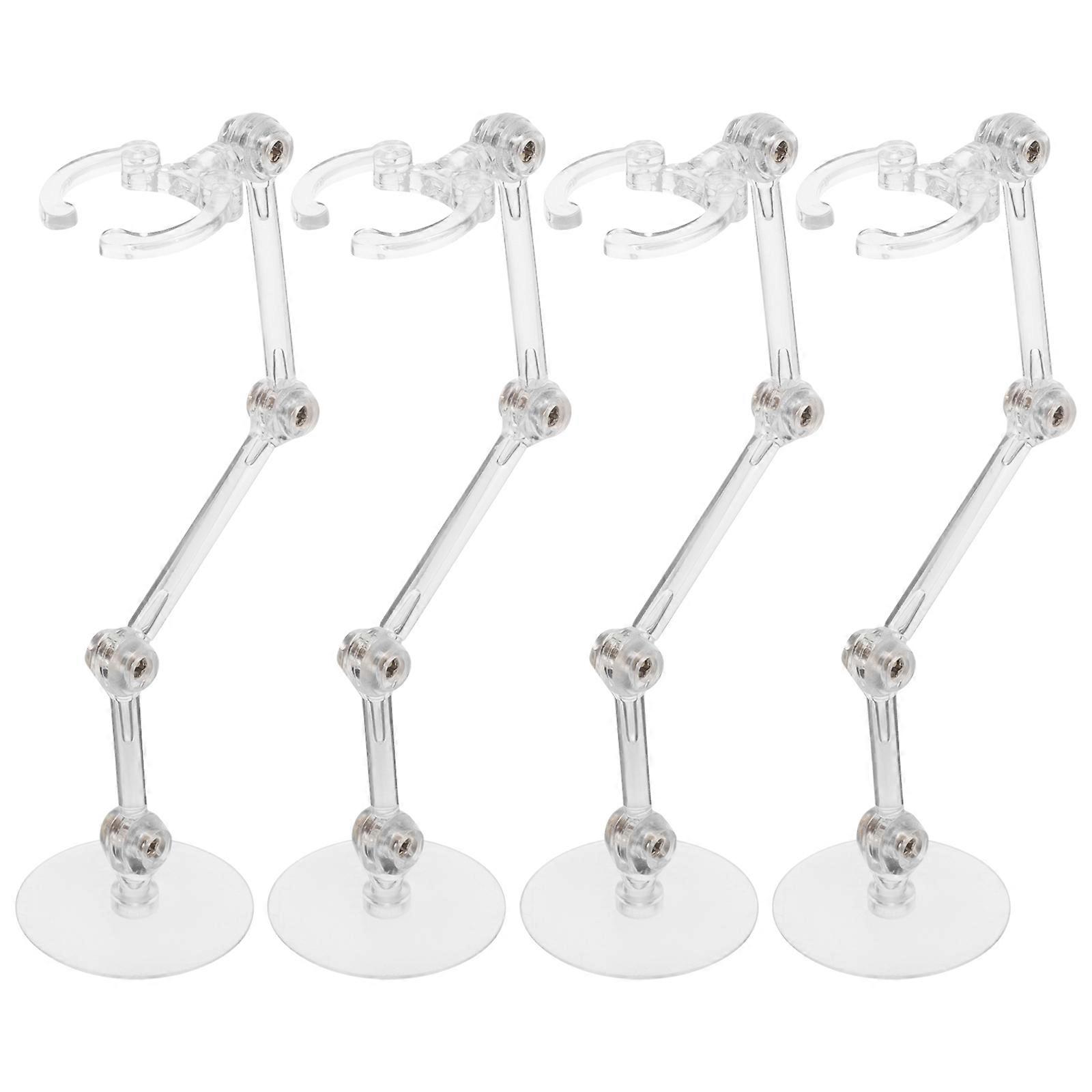 Transparent Plastic Action Figure Display Stand for 12Pcs Holder