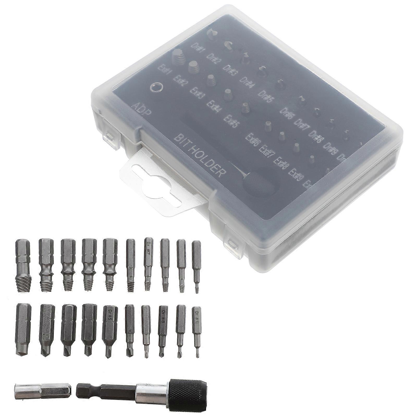 Broken Screw Extractor Kit with Socket Adapter for Repairing Use 44Pcs