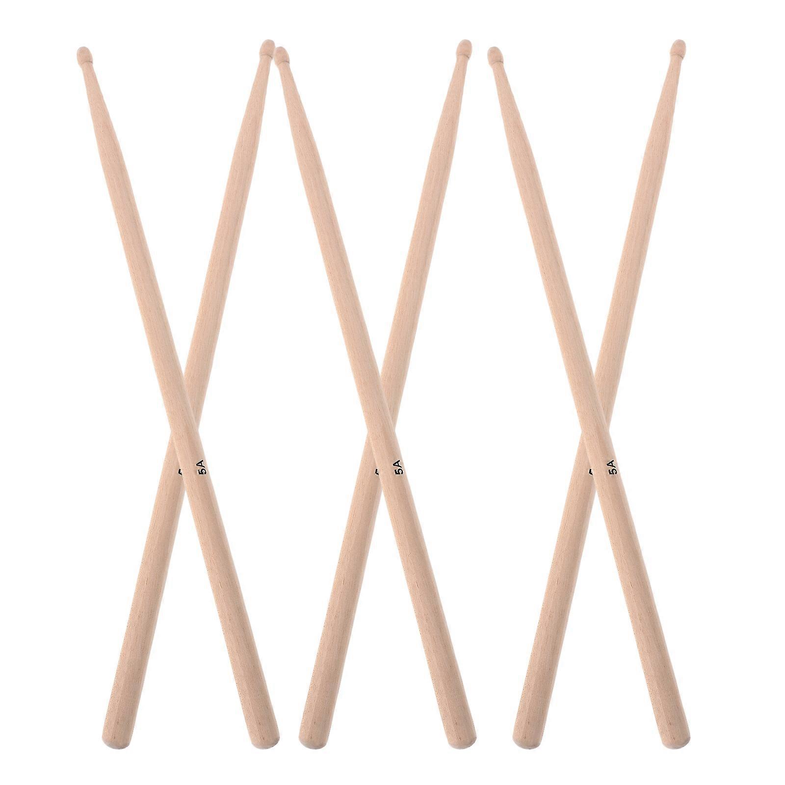 Maple Drumsticks 15Pairs Wooden Drum Sticks for Practice and Performance