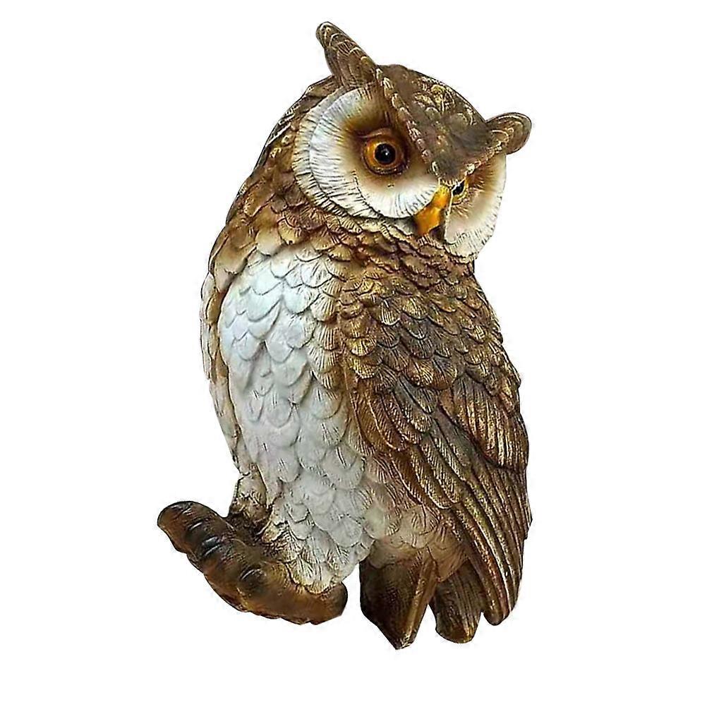 Owl Resin Crafts 2Pcs Realistic Owl-shaped Home Decoration Suitable For Bookshelf 5.7x4.72x3.54inch Design